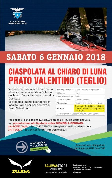 Ciaspolata al chiaro di luna a Prato Valentino