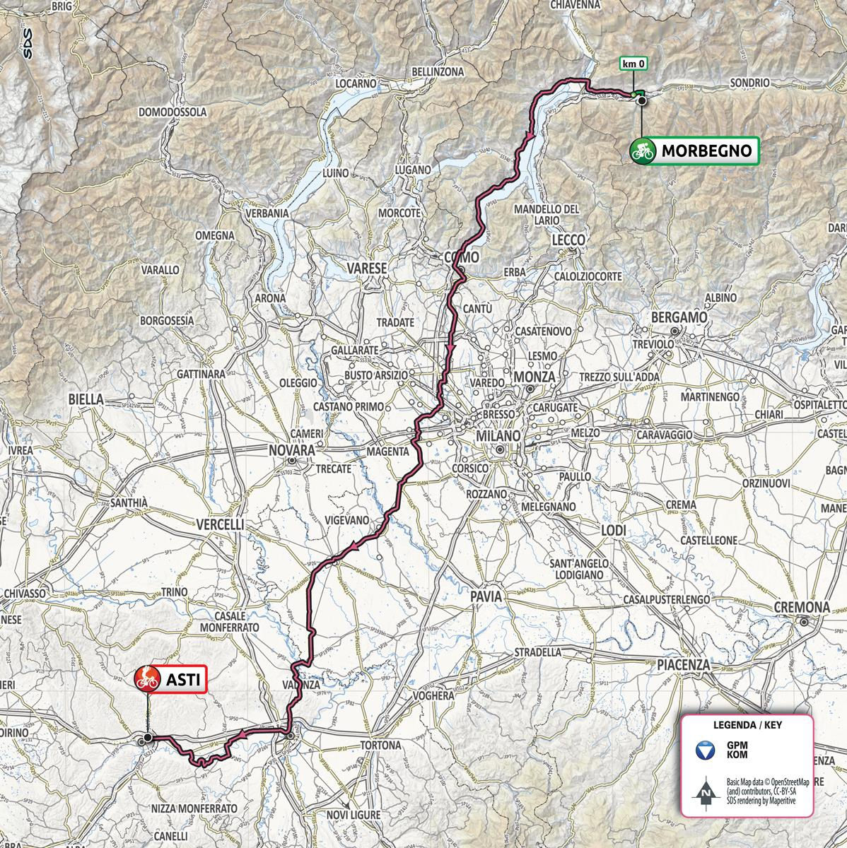 Giro d'Italia 2020, 19&deg; Tappa Morbegno - Asti